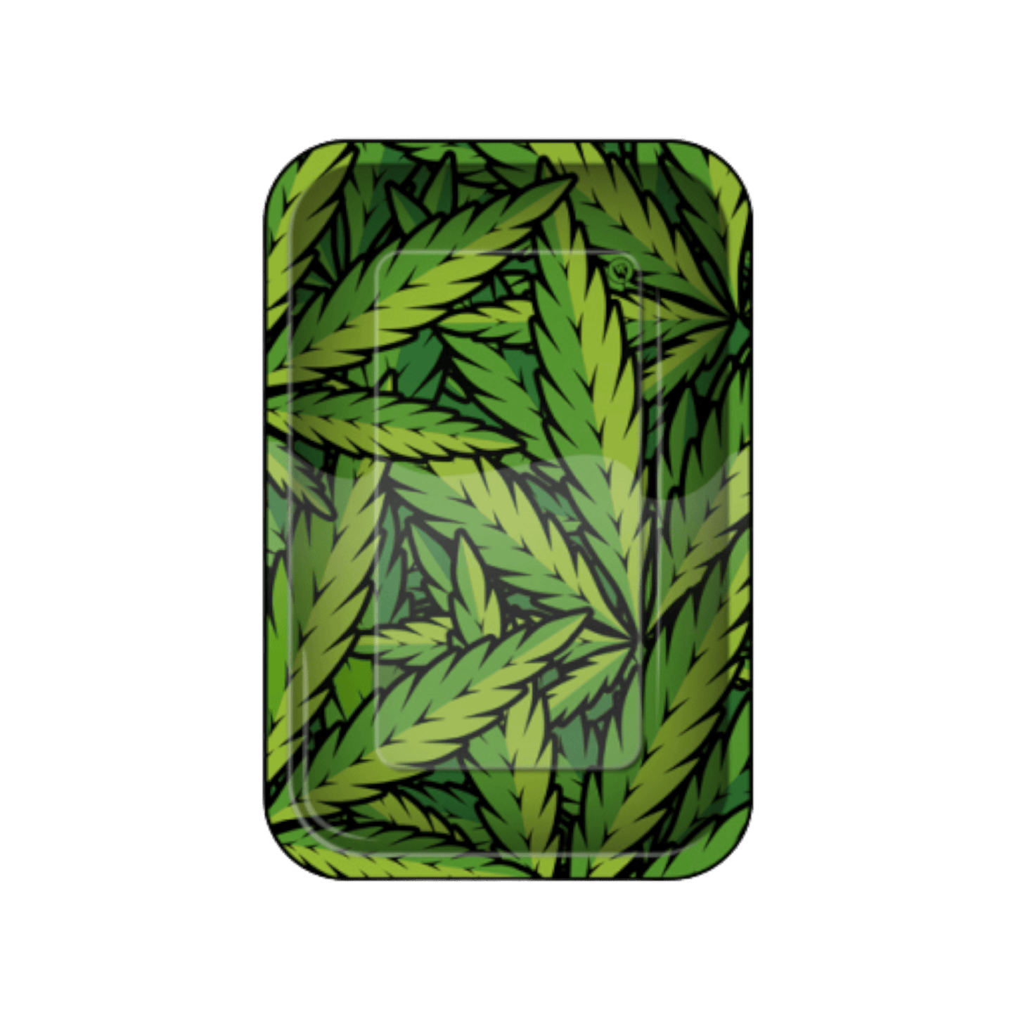 Rolling Tray Leafs #33 Green aus Metall 27,5x17,5 cm Produktfoto