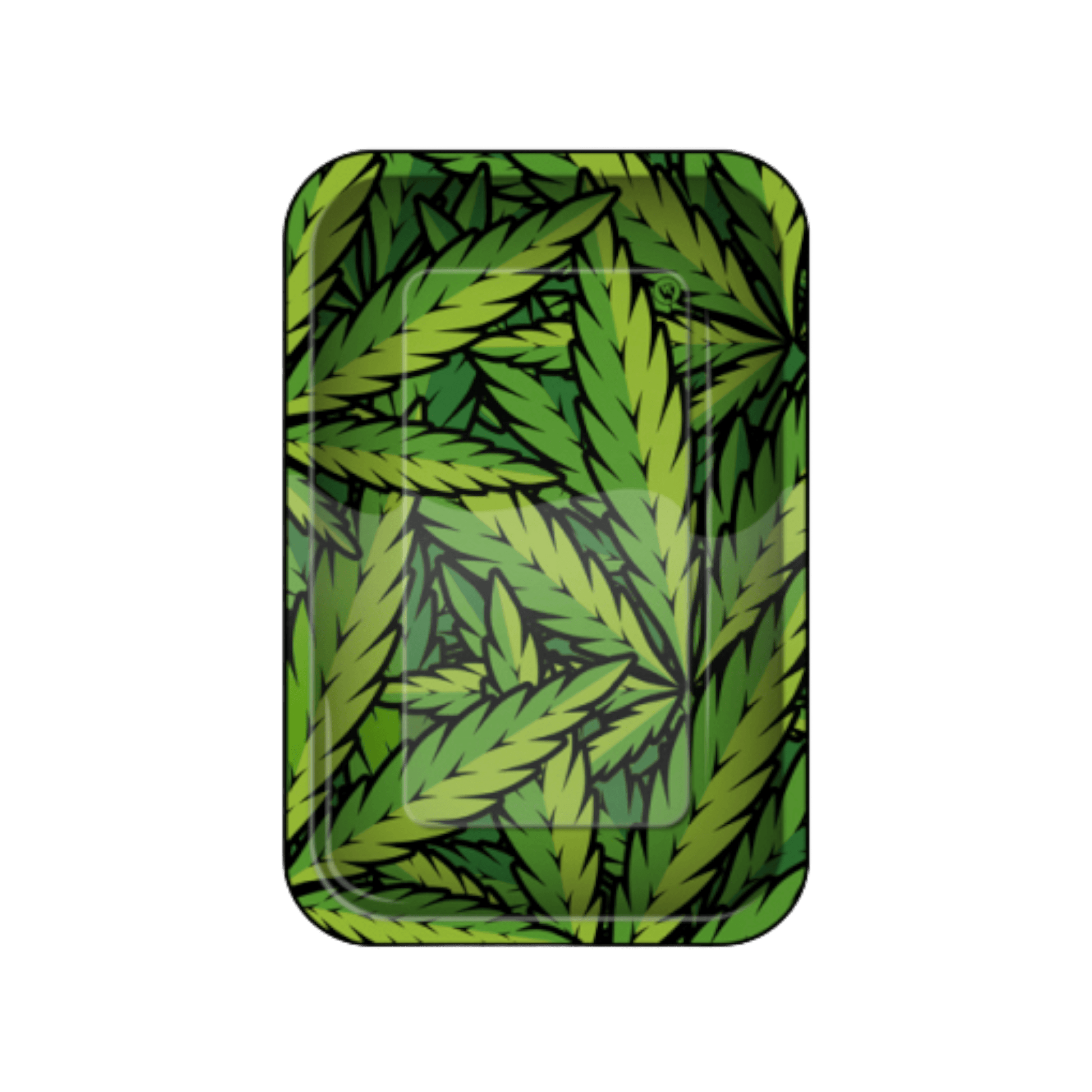 Rolling Tray Leafs #33 Green aus Metall 27,5x17,5 cm Produktfoto