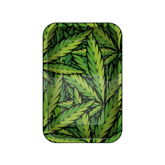 Rolling Tray Leafs #33 Green aus Metall 27,5x17,5 cm Produktfoto