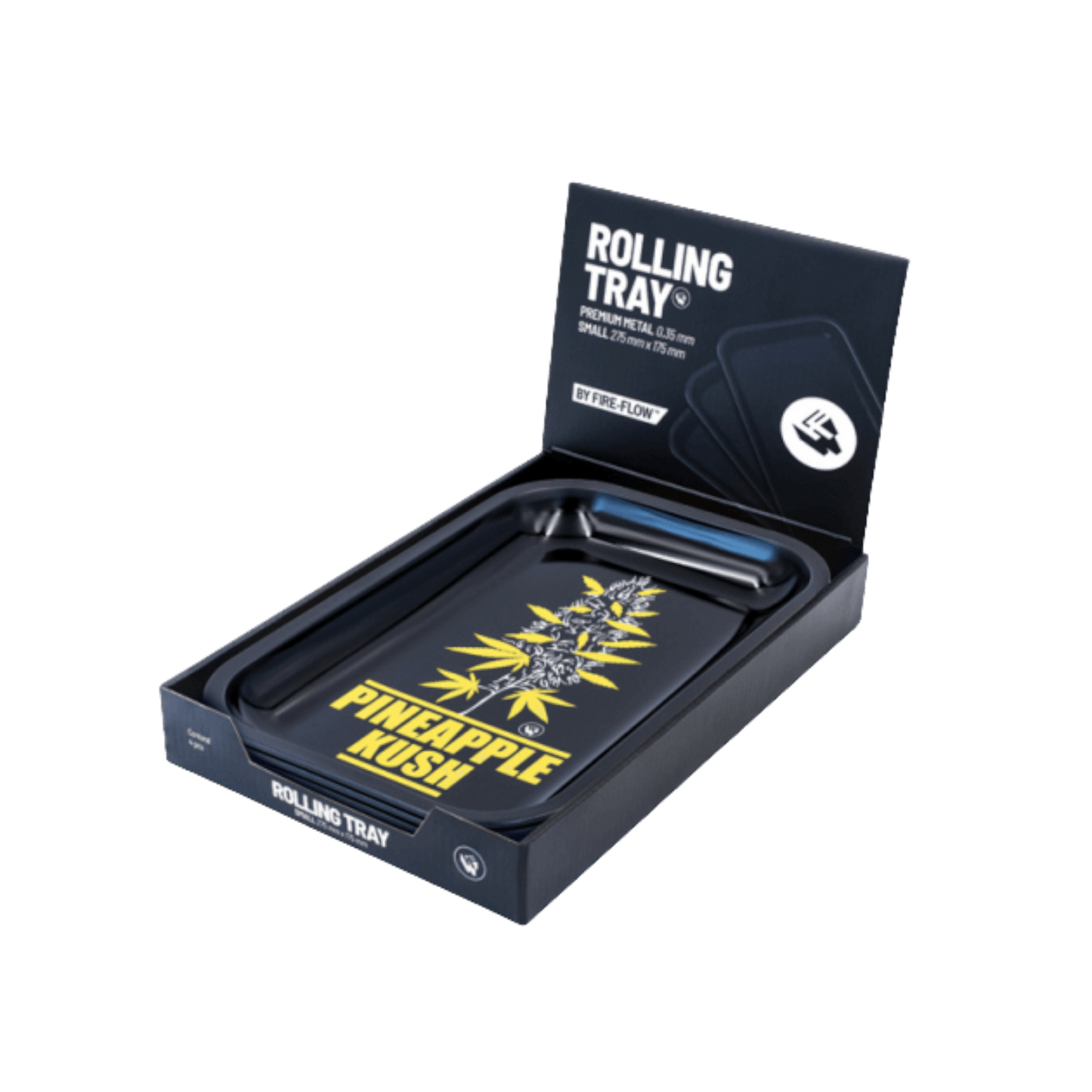 Rolling Tray Metall Plantz Pineapple Kush Metallic FIRE-FLOW small 275x175 mm