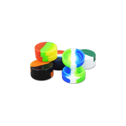 Silikonöldose rund, farblich sortiert - 55x28mm