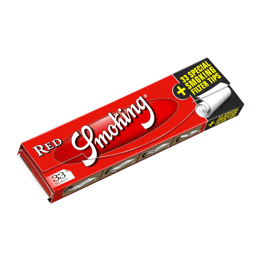 Smoking King Size Red je 33 Blatt + Tips Papers – Pief-Leaf®
