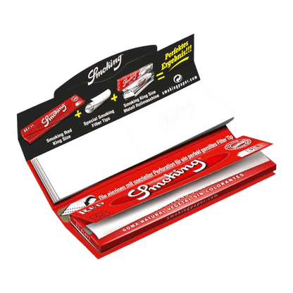 King Size Red je 33 Blatt + Tips mit Zuckerleimgummierung – Pief-Leaf®