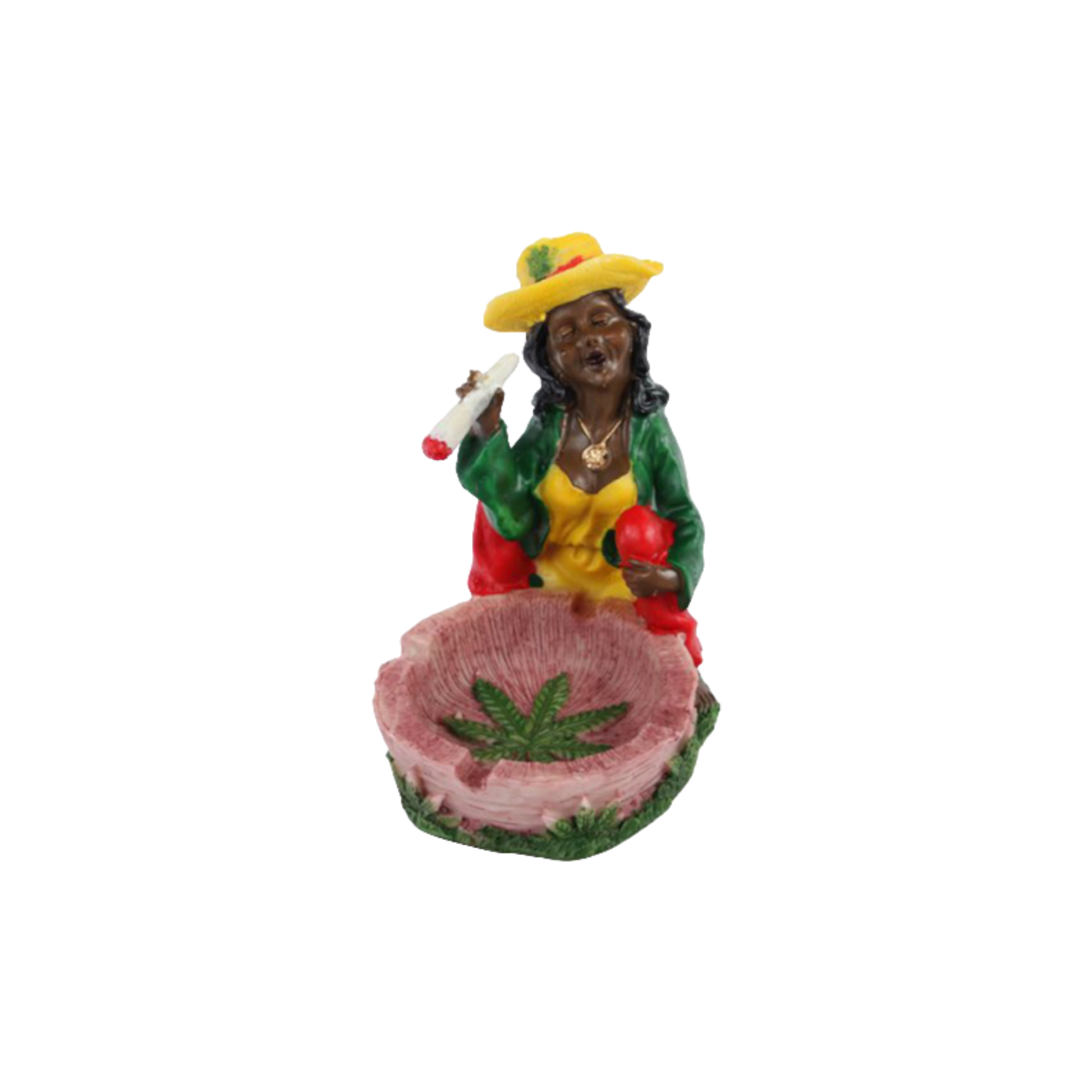 Runder Aschenbecher mit Rasta Women Motiv, Ø 13 cm