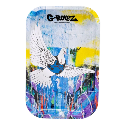 Banksy's Graffiti Bulletproof Dove Rolling Tray Mittel