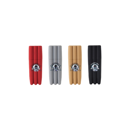 Champ High 3er Joint Hülle in rot, grau, beige und schwarz für sicheren Transport von Joints