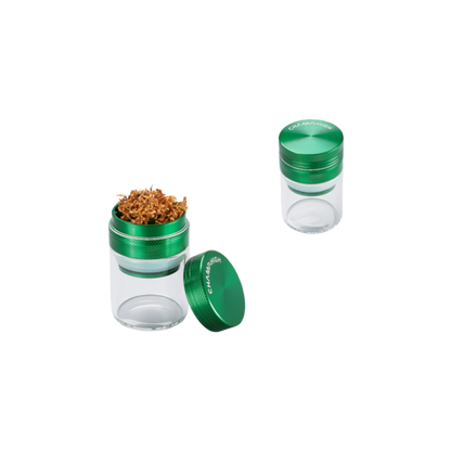 Champ High Storage Grinder mit Aufbewahrungsbehälter, 3-teilig, 4 cm Durchmesser, zufällig ausgewählte Farben