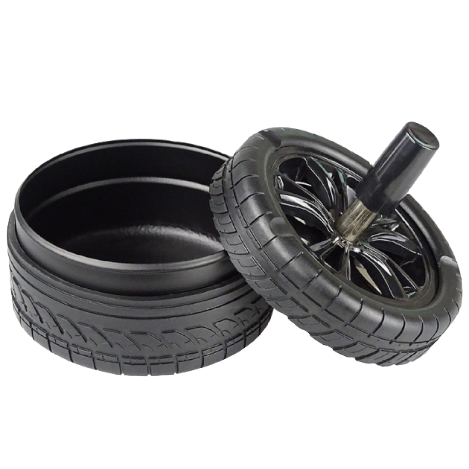 Dreh-Aschenbecher in Reifen-Optik