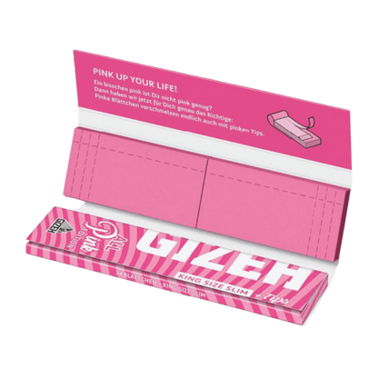 Gizeh All Pink King Size Slim + Tips – 34 Blättchen & 34 Filter bei Pief-Leaf®