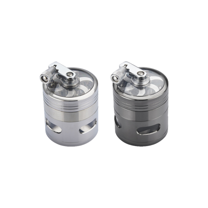 Kurbelgrinder Anthrazit/Silber 4-tlg. 5,5 cm – Pief-Leaf®