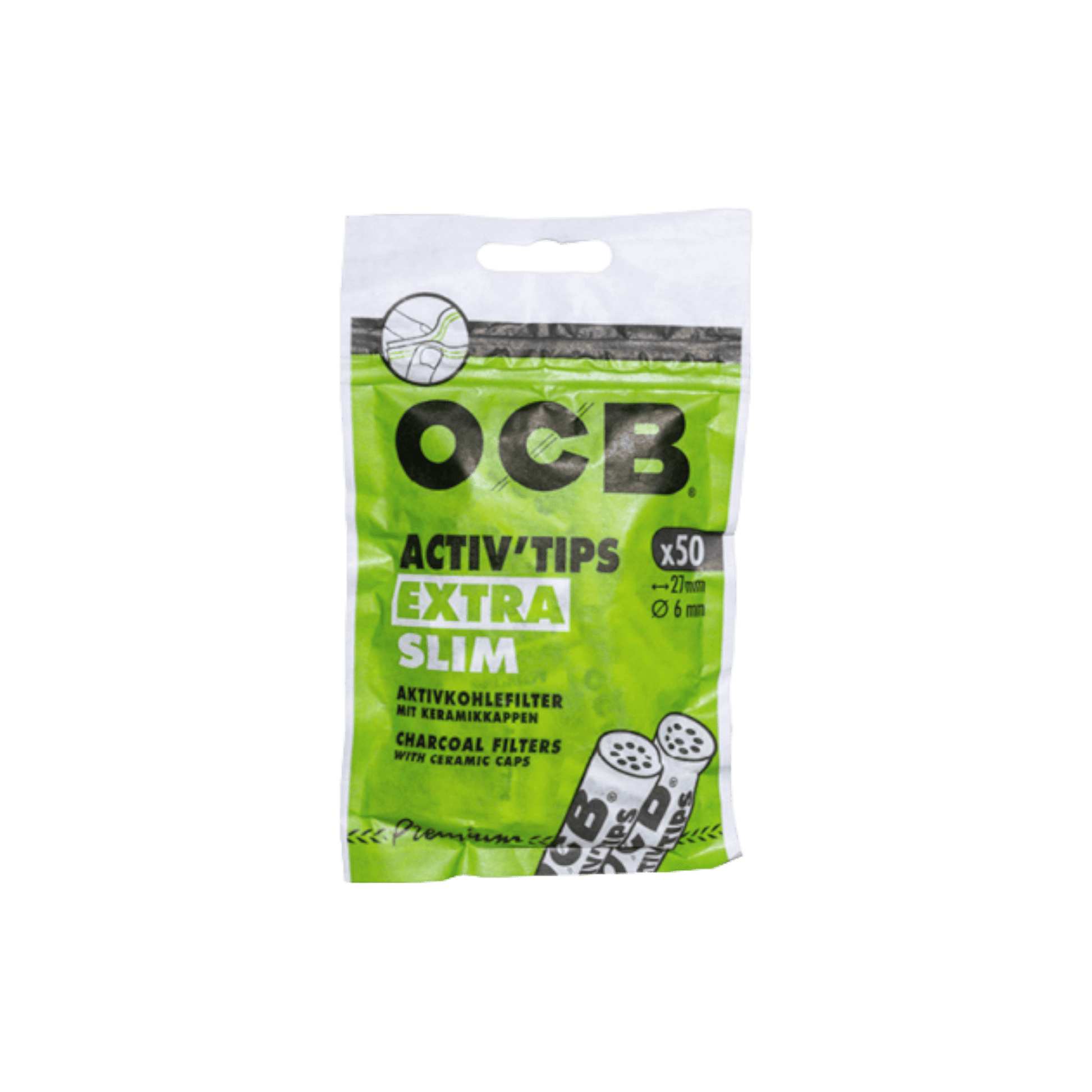 ocb extra slim activ tips aktivkohlefilter