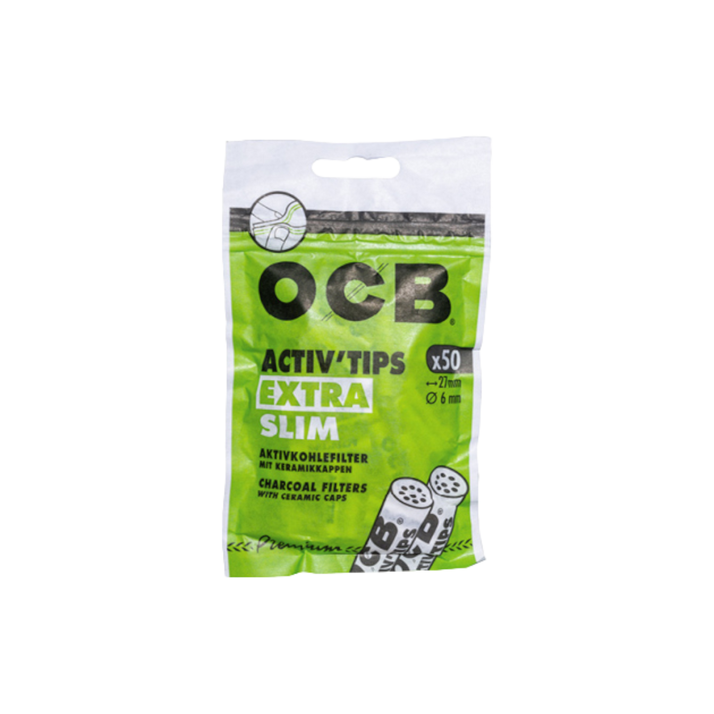 OCB Filter Extra Slim Activ'Tips Aktivkohle 6mm